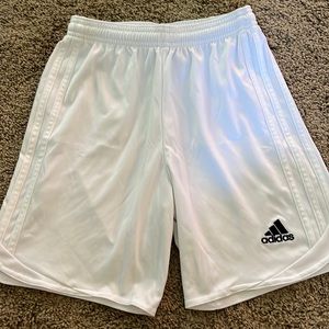White adidas shorts